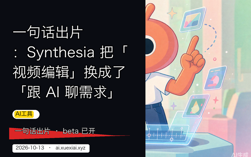 一句话出片：Synthesia 把「视频编辑」换成了「跟 AI 聊需求」