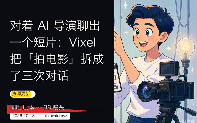对着 AI 导演聊出一个短片：Vixel 把「拍电影」拆成了三次对话