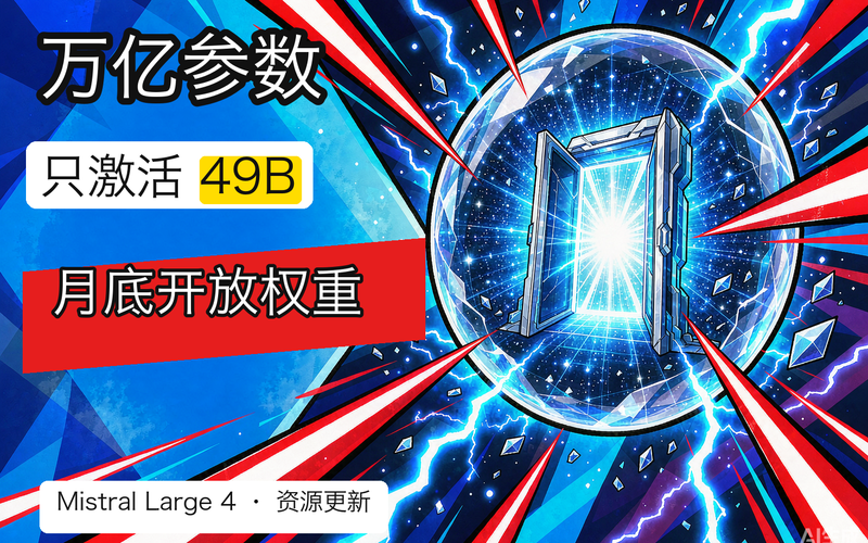 Mistral Large 4：万亿参数只激活 49B，权重月底开放