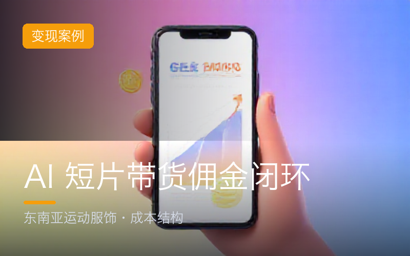 案例：AI 短片带货的佣金闭环（东南亚运动服饰）
